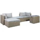 Meubelplaats Loungeset Madeira modulair 6-delig - PE wicker - tuinset