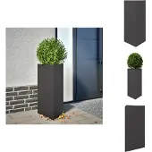 vidaXL Plantenbak driehoek 40x34,5x75 cm staal zwart
