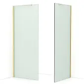 Maxaro Diamond Inloopdouche | 90x90 cm Lichtgoud Matglas 2 vaste wanden