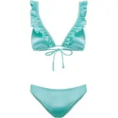 Shiwi Bikini 'Bobby' turquoise / petrol / wit