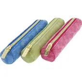 Herlitz Bright Animals, Zachte etui, Polyurethaan (PU), Roze, Monochromatisch, Rits, Adolescenten