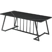 En.casa Salontafel Nospoo marmerlook zwart 120x60x46 cm []