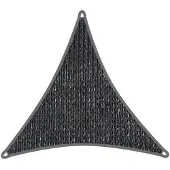 Coolaroo schaduwdoek driehoek 3x3x3m Grafiet met Bevestigingsset | 340gr/m2