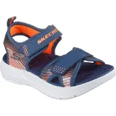 SKECHERS Kids Open schoenen 'MICROSPEC-SPLASH' navy / oranje / wit