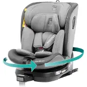 Babyauto Aitana I-Size Autostoel - 360º draaibaar - Isofix - 40-150 cm - 0-36kg - Tot 12 jaar - Kleur Grijs