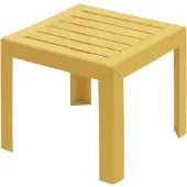 Grosfillex Miami bijzet tuintafel 40x40cm geel geel Kunststof Tafel