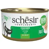 Schesir 12x Complementary Kattenvoer Kip In Gelei 70 Gr