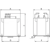 Erea EDR230 Veiligheidstransformator 230/400V-230V 63VA | 2301