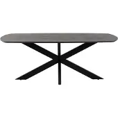 MySons Eetkamertafel Akagi ovaal | hout zwart 160x78x90 cm eettafels | NADUVI