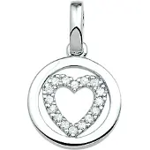 Trendjuwelier huiscollectie Hanger Zilver Hart Zirkonia