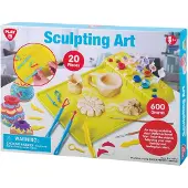 Playgo klei beeldhouwen set met verf en accessoires - 20-delig creatief speelgoed.