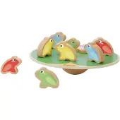 Classic World Houten puzzelblokken Balansspel Kikker Lelie 11 el.
