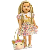 Heless poppen ballerina schoenen eenhoorn 30-34cm glitter.