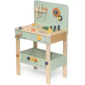 Trixie Houten Werkbank - Educatief - Houten speelgoed - Motoriek- Pretend Play - Voor Peuters & Kleuters