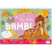 Disney Bambi kleurplaten met stencil en stickervel