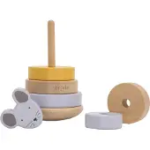Trixie Houten Stapeltoren - Mrs. Mouse - Houten stacking toy - Educatief speelgoed - Voor Jongens & Meisjes - Muis