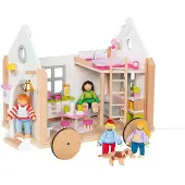 Goki Tiny House Hygge, 3 rokken/rokken, verschillende kleuren, hout, 1 stuk