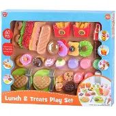 Play speelgoed eten lunch en snacks speelset - 60-delig - speelgoedset.