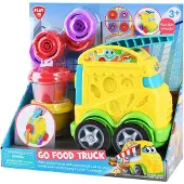 Playgo Play klei foodtruck speelset met 2 kleuren klei voor kinderen.