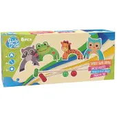 Eddy Toys Croquetspel met Houten Dieren – Krocket Spel voor Kinderen – Compleet Speelset met Croquetstokken en Ballen – Motoriekspel voor Buiten – Buitenspeelgoed vanaf 3 Jaar