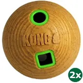 Kong bamboo feeder bal voerbal 2x 12x12x12 cm