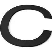 Geroba Letter C Model: Huisletter Staal