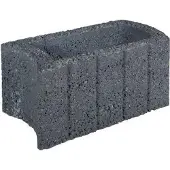 Gardenlux 5 stuks! Ovalflor zwart 40x21x20 cm