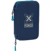 Munich Dubbele etui Munich Nautic Marineblauw 12.5 x 19.5 x 4 cm 28 Onderdelen