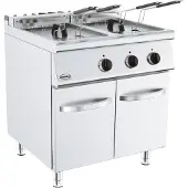 CombiSteel Base 700 - Friteuse - Elektrisch - 2x 18L - 400v - Aftapkranen - 800x700x900mm - Horeca friteuse