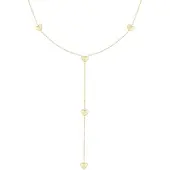 Yehwang Endless love ketting - RVS (Verkleurt niet) - Goudkleur- hartjes- valentijn - moederdag