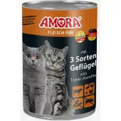 Amora Kattenvoer 6x400g - Kalkoen & Konijn