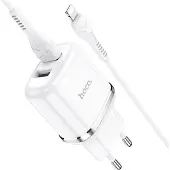 Hoco Snellader geschikt voor Apple Lightning - Super Snel Laden voor iPhone 5, 6, 7, 8, X, iPhone 12, iPhone 13, iPhone 14 - Inclusief Oplaadkabel