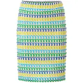 Rich & royal Rok aqua / royal blue/koningsblauw / citroen / wit