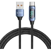 TechProtection - ULTRABOOST - LED TYPE-C KABEL 66W/6A 200CM BLAUW