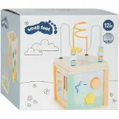 Small Foot - Houten Activiteitenkubus en Motoriekspiraal Pastel