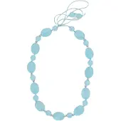 Behave – Verstelbare damesketting – Zomerse look – Aqua blauw acryl