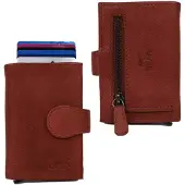 Bear design Elsie Leren Creditcardhouder / Pasjeshouder / Portemonnee - Rood