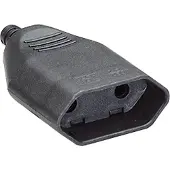Bachmann CEE 7/16 (v) niet-geaarde stroomstekker | zwart | 3 stuks