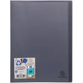 Exacompta 20x Showmap in halfharde gerecyclede PP Opak 40 zichten - A4 - Zwart - 78521E