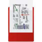 Exacompta 10x Klemplaat met insteektas - 23x32cm voor A4 - Rood - 19295E