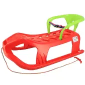 Baby Mix kunststof slee met rugleuning 90x46x45 cm - Kinderslee