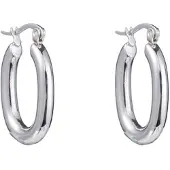 Go Dutch Label Oorringen hoop ovaal zilver E2739-1