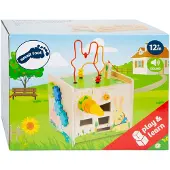 Small Foot - Houten Activiteitenkubus en Motoriekspiraal Konijn