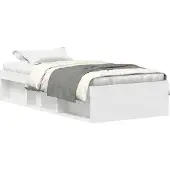 vidaXL Bedframe wit 75x190 cm