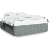 vidaXL Bedframe zonder matras, lichtgrijs, 180x200 cm, stof