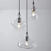 LumenXL 3-lichts hanglamp Trinidad - transparant glas
