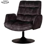 Tower Living Fauteuil Tropea draaibaar Adore - Dark grey 29