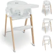 Babygo Kinderstoel Levels white wood optic