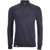 Woolpower Skipully Unisex Zip Turtleneck 400 Dark Navy-S