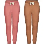 Minymo Joggingbroek - 2-pack - Kloof Rose/Bruin - - 10 jaar (140) - Joggingbroeken